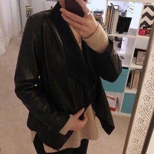 Black leather jacket